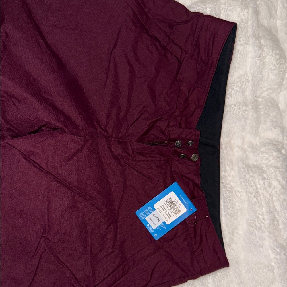 Burgundy snow pants